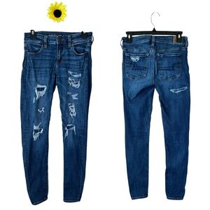 American Eagle Jegging Jeans Women’s Size 2 Short X Small Distressed Pants